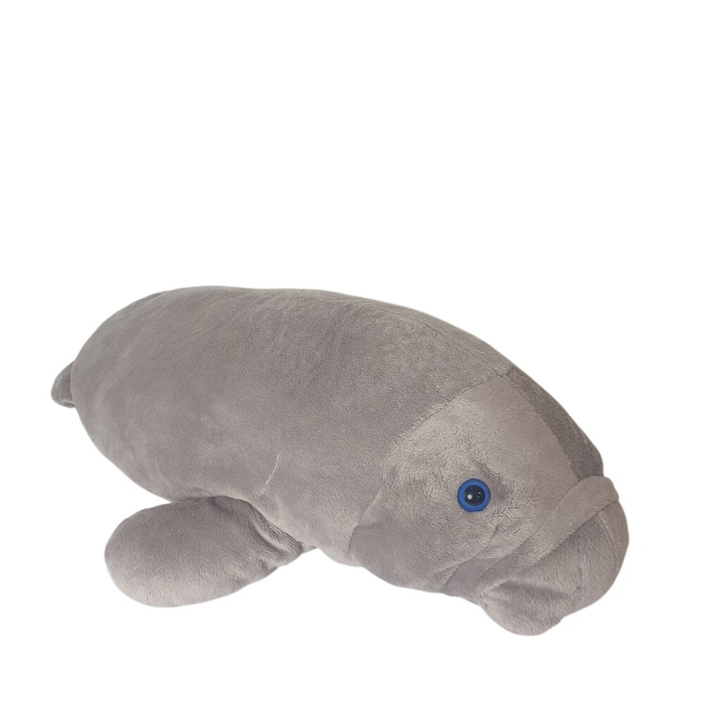 VTG Wishpets Manatee 24" Gray Blue Eye Plush Stuffed Animal Ocean Sealife Soft